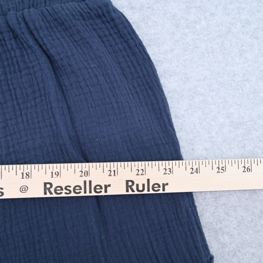 100% Cotton C&C California Blue Gauze Relaxed Lounge Shorts XL High Rise Pocket - Picture 9 of 10